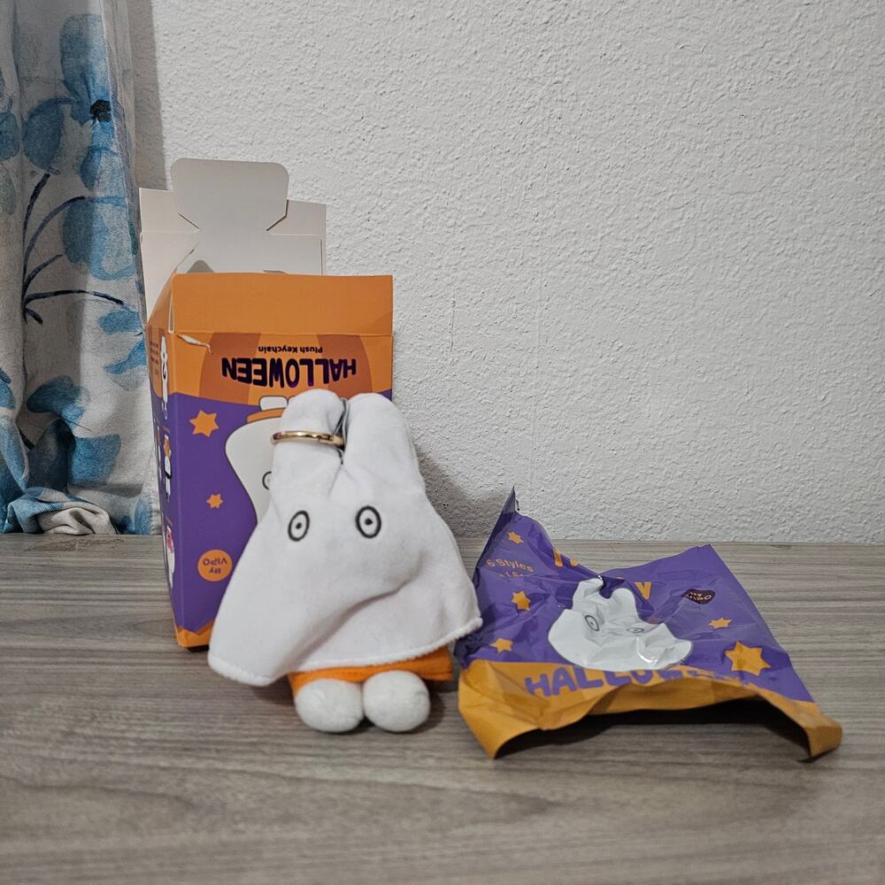 Vipo Miffy Halloween Plush Keychain OPENED CONFIRMED Playful Kitty Orange Dress